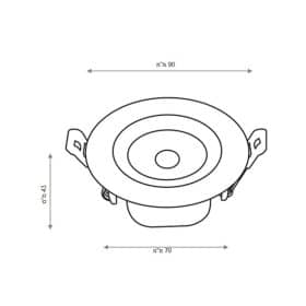 שקוע COB 7W CCT שרטוט